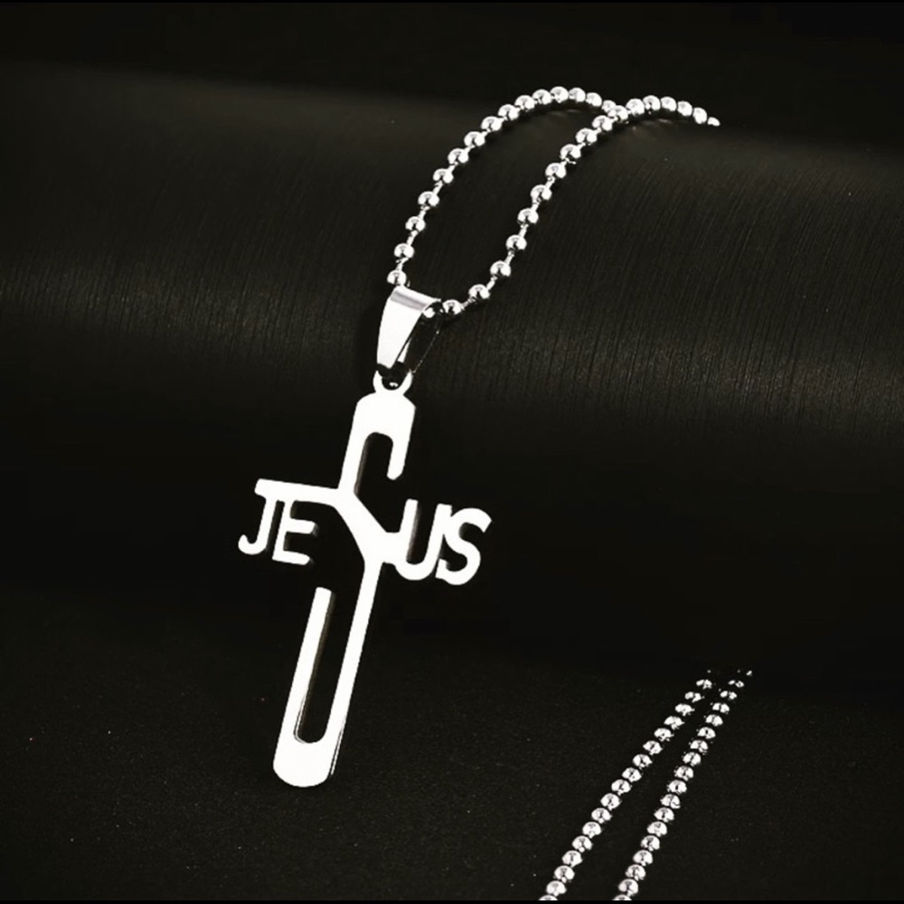 New Jesus cross stainless steel necklace